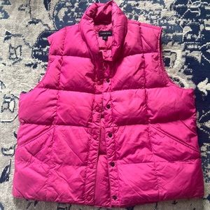 HOT PINK lands end puffer vest 💕